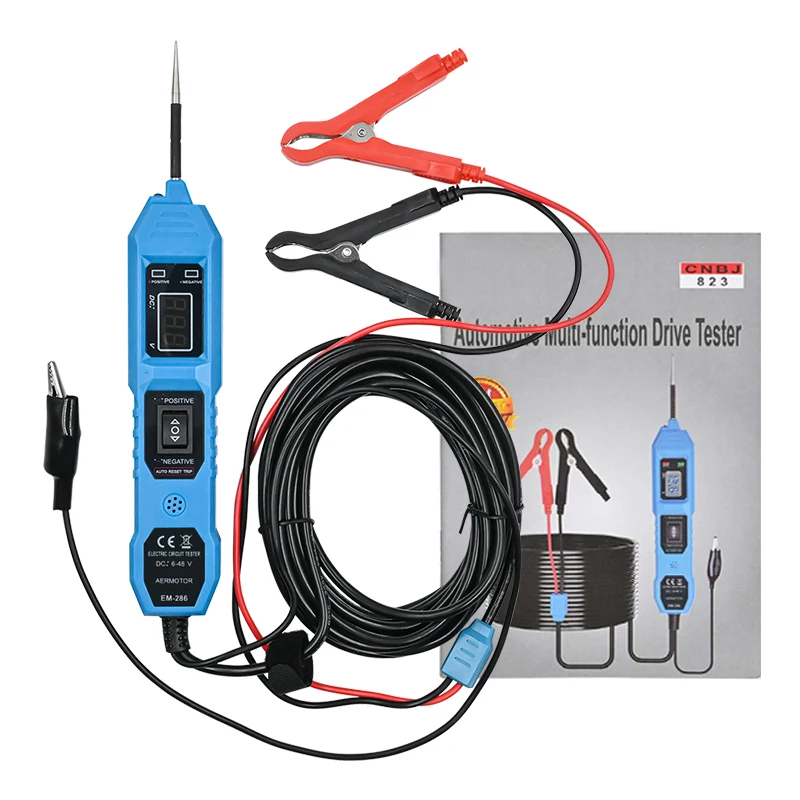 Newest 6V-48V Electric Circuit Tester V24 Car Electrical System Tester Voltage Power Probe Kit LED Digital Display