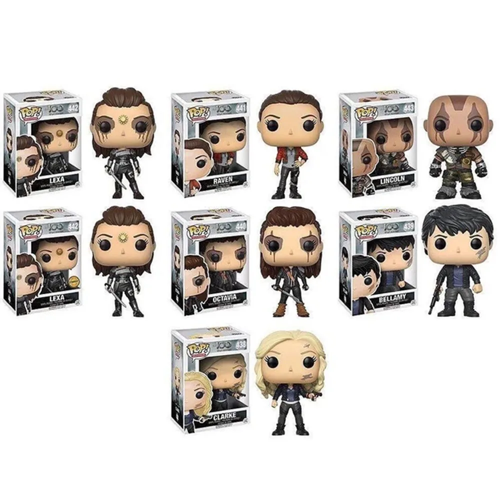 Funko Pop TV The 100 Clarke #438 Bellamy #439 Octavia #440 Lexa #442 Lincoln #443 Raven #441 Action Figure Toys Vinyl Dolls