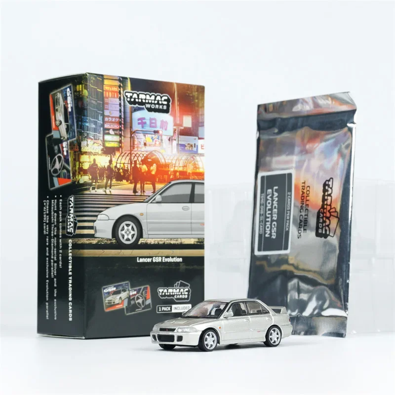 

Tarmac Works 1:64 Lancer GSR Evolution Silver 2024 Exhibition edition Diecast Model Car