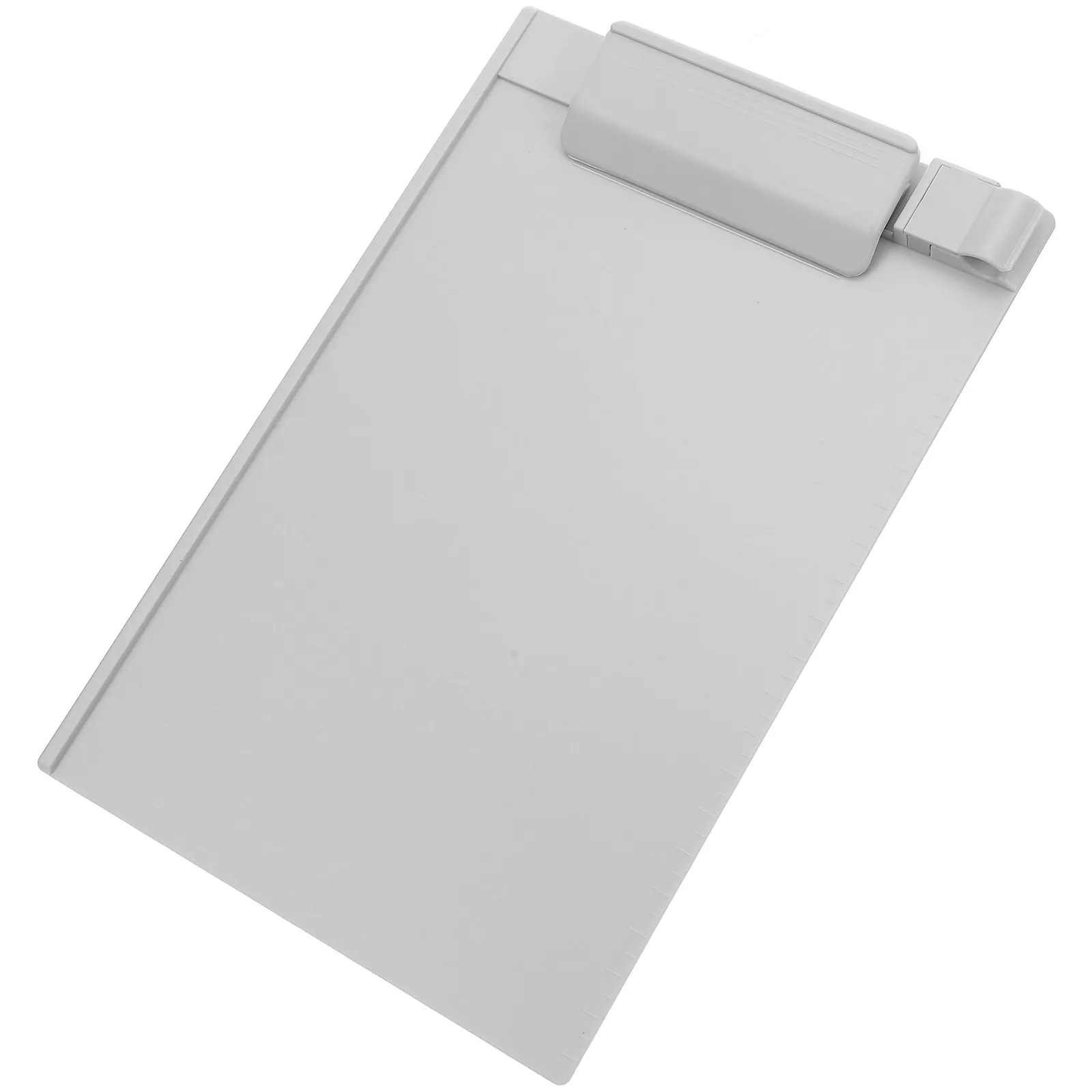 A5 Lightweight Plastic Clipboard Featuring Scale Measurement Pen Holder Solid Hardboard Surface Ideal for School Office Testing