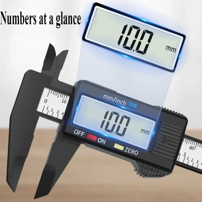 Imagem -02 - Vernier Caliper Medidor de pé de Plástico Régua Eletrônica Ferramenta de Medição Digital Micrômetro Ferramentas Manuais