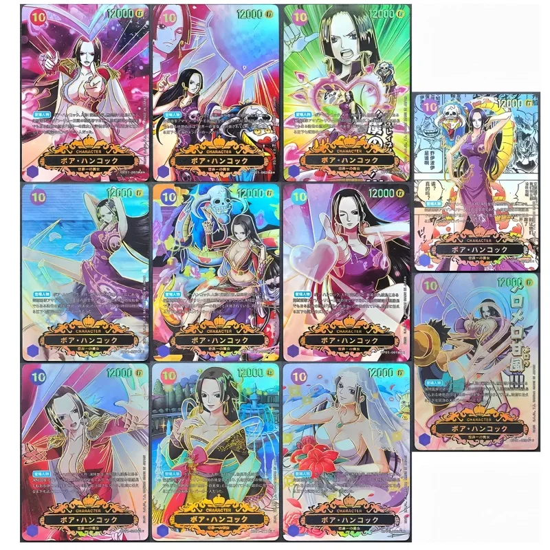 

63x88 мм 11 шт./компл. Champion Edition One Piece DIY Boa Hancock самодельная лазерная преломляющая флэш-карта мультяшная игровая коллекционная карта