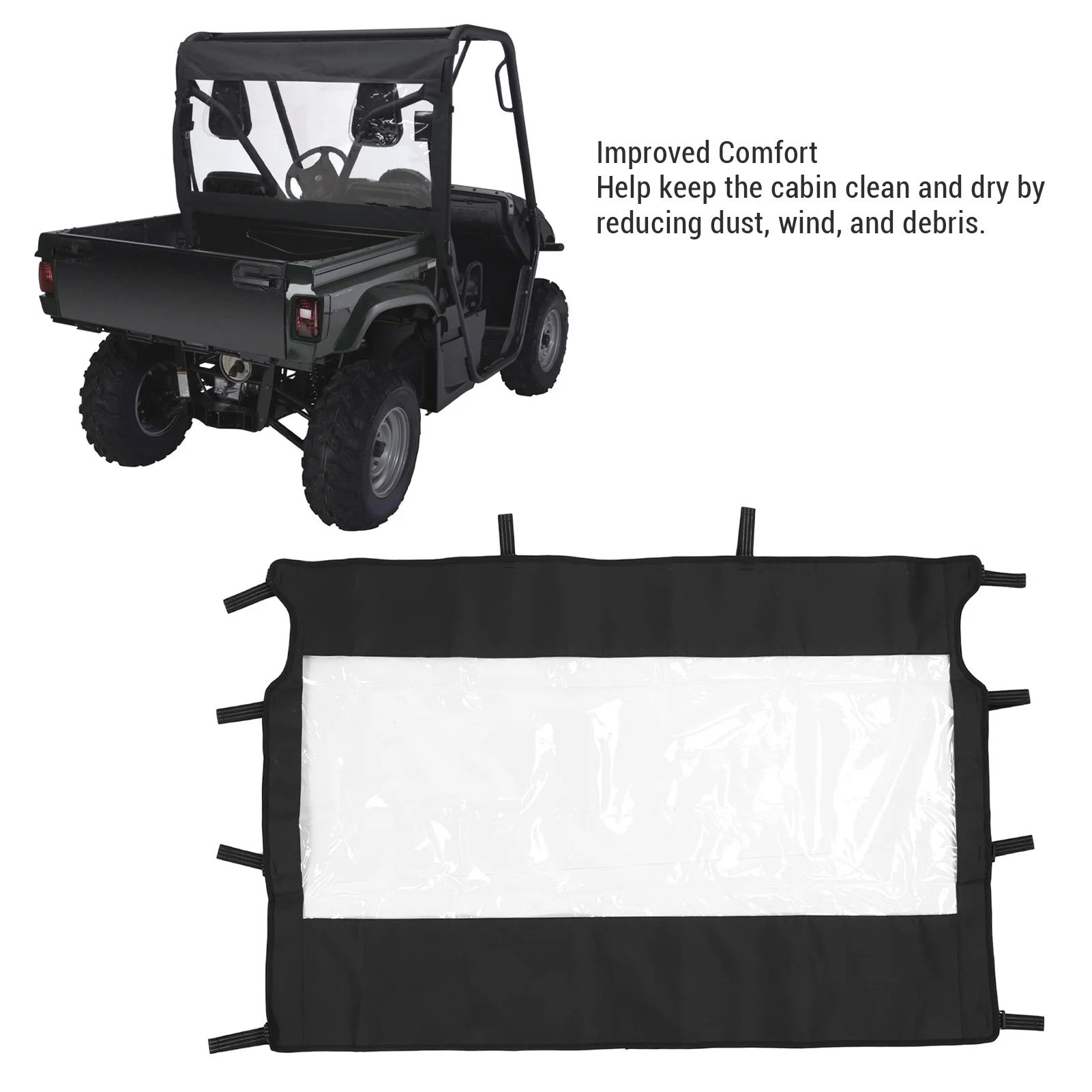 

Мягкое заднее ветровое стекло для UTV: улучшенный комфорт, отличная видимость, снижение пылеудаления. Мягкое заднее стекло для UTV Hisun HS 400 500 700