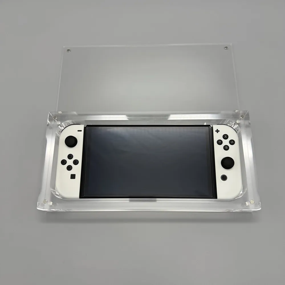 Magnetic Acrylic Storage Box for Nintendo Switch OLED Game Console Transparent Cover Shell Display Stand Gaming Accessories