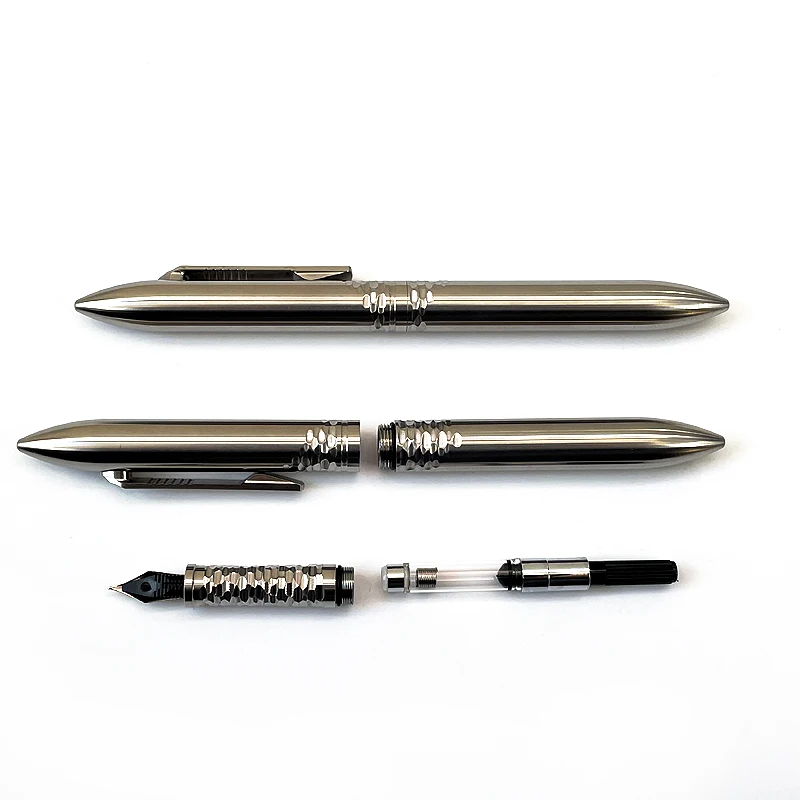 New Titanium Alloy Fountain Pen EDC Business Office  Student Signature Stationery Pen Gift