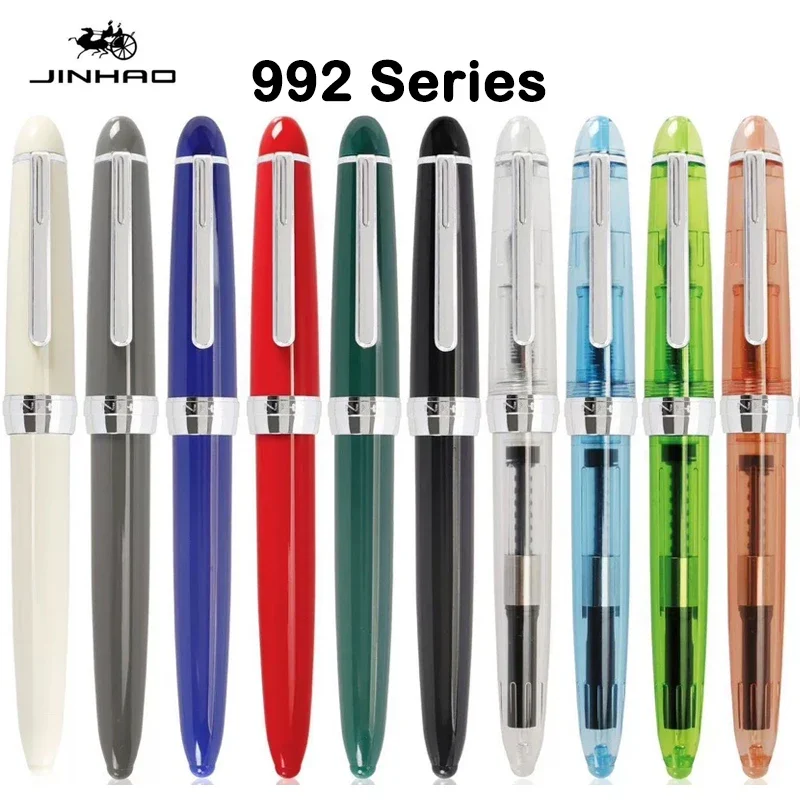 JINHAO 992 12 Colors Silver Clip Fountain Pen Student Writing Pens Stationery School Office Business  Supplies Gift PK 9019 9016