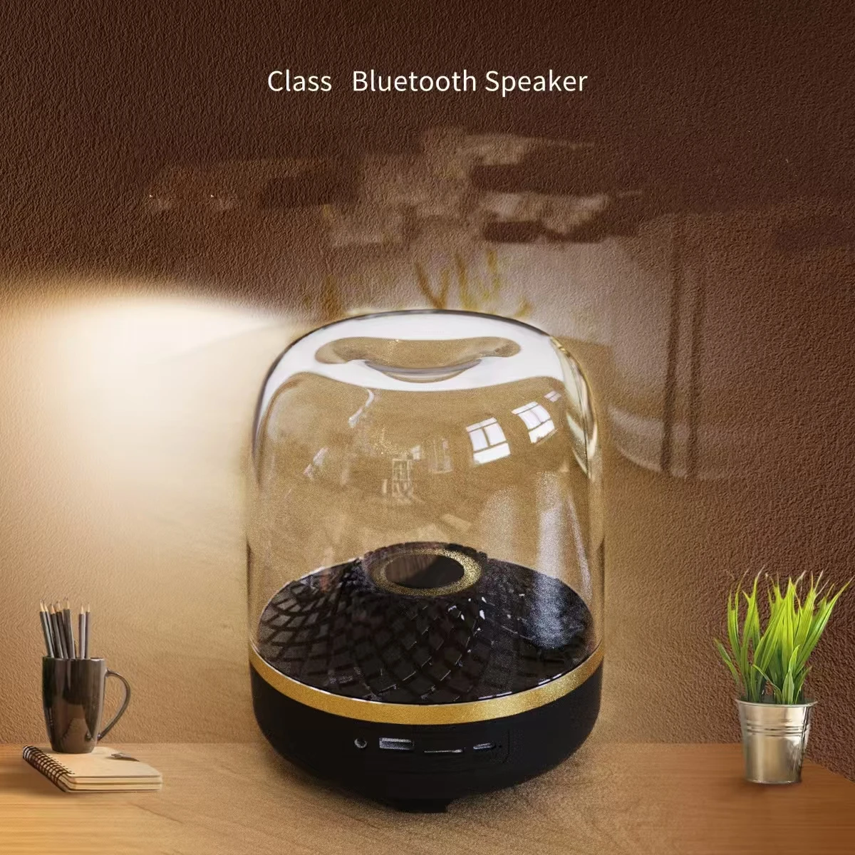 Glass Home High Volume Subwoofer Colorful  Wireless Computer Speaker 2024 Audience Tronsmart Speaker