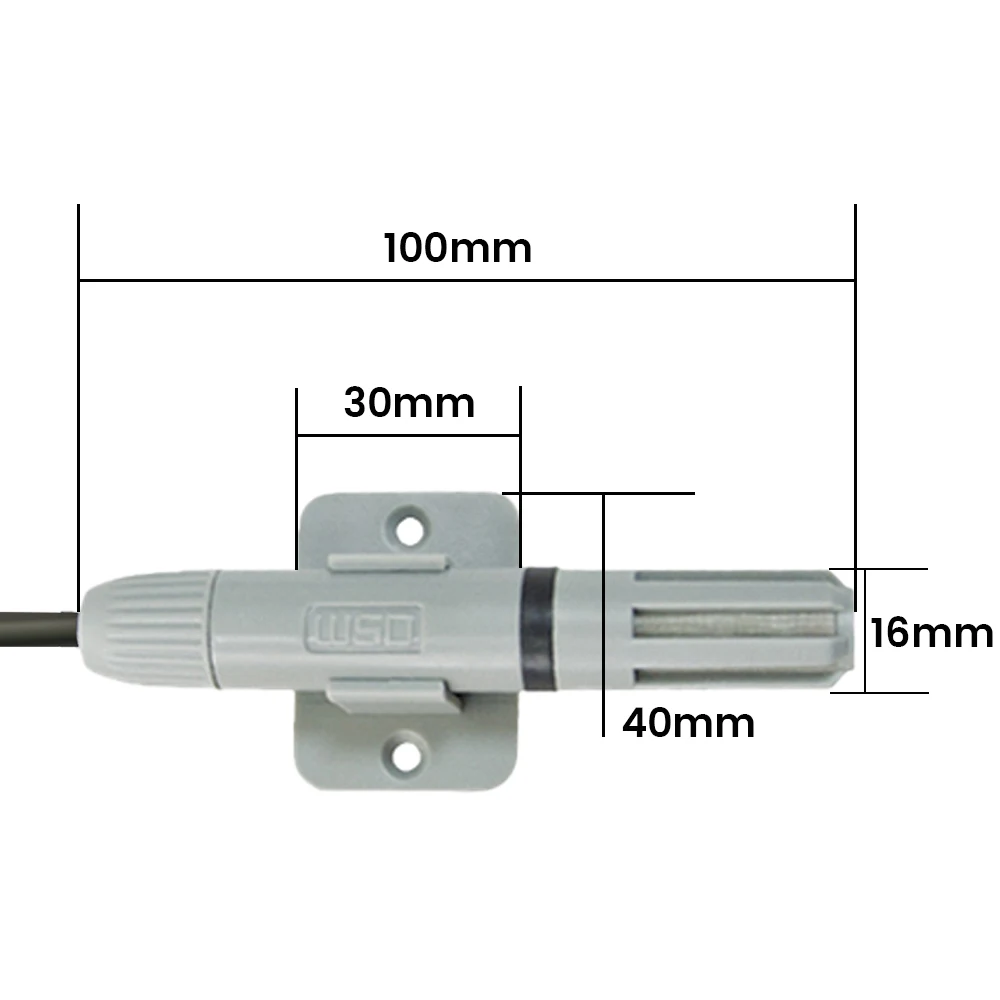 SHT40 Temperature Humidity Sensor Probe Cable Stainless Steel Strainer Digital Capacitance Sensors 2M Length I2C RS485 Output