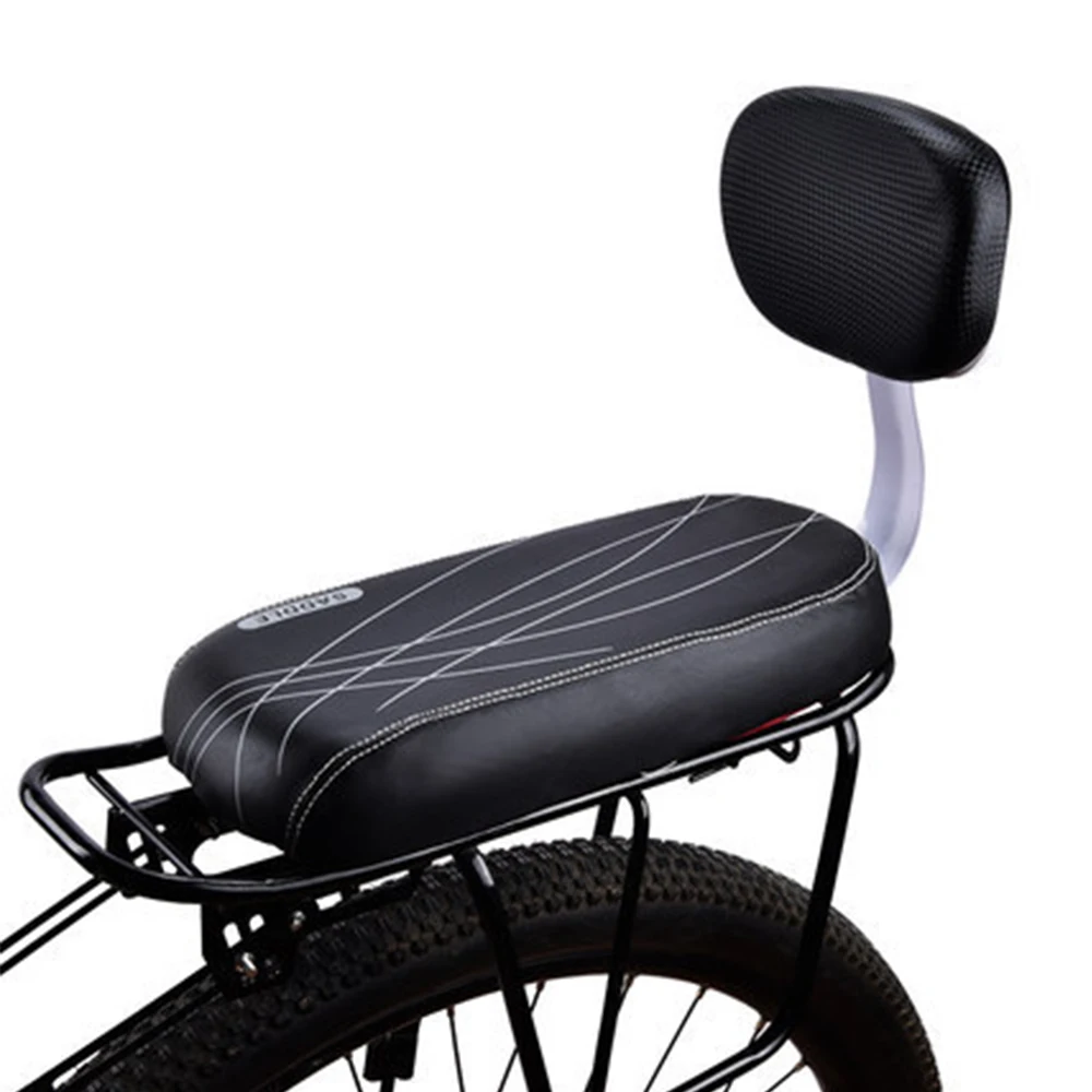 

Bicycle Rear Saddle Bike Back Seat Mat Rear-mounted PU Leather Soft Comfotable Cushion MTB Riding Accessories