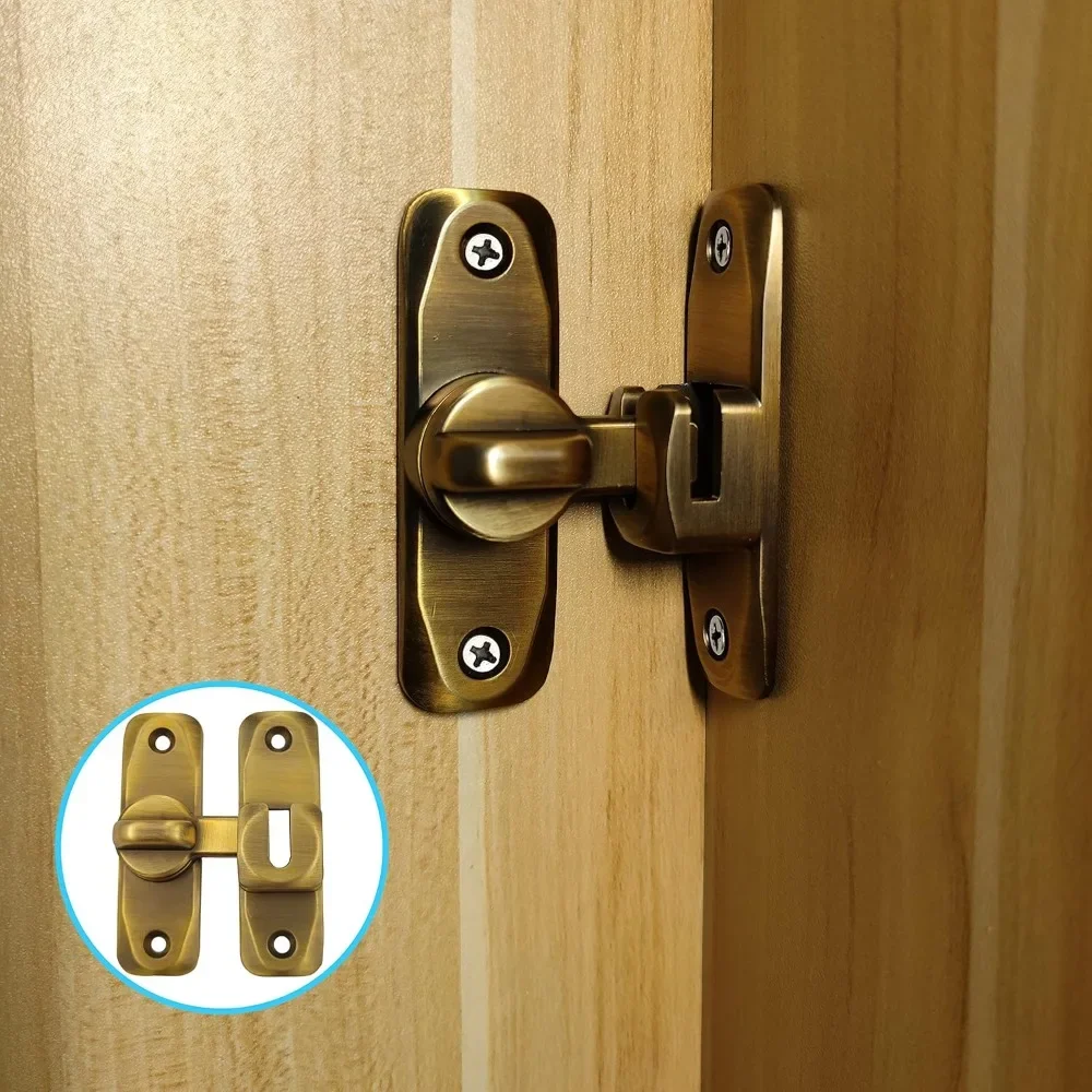 Sliding Door Lock Anti-theft Buckle Door Bolt Toggle Hardware 90 Degree Sliding Door Latch Solid Buckle Cam Cylinder Locks