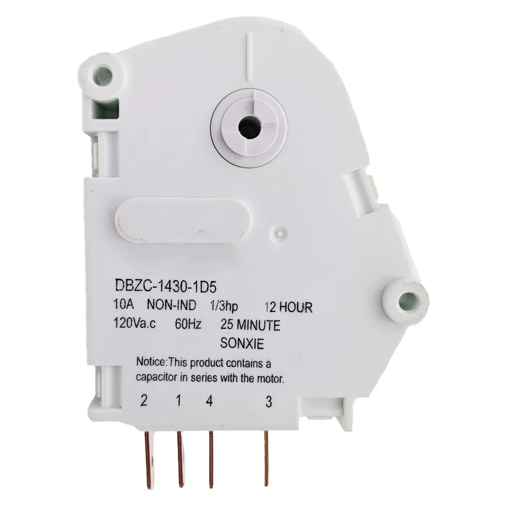 12 Hour Defrost Timer for Refrigerator Systems Operating at 120V 60Hz Direct Replacement for 241705102 4378243