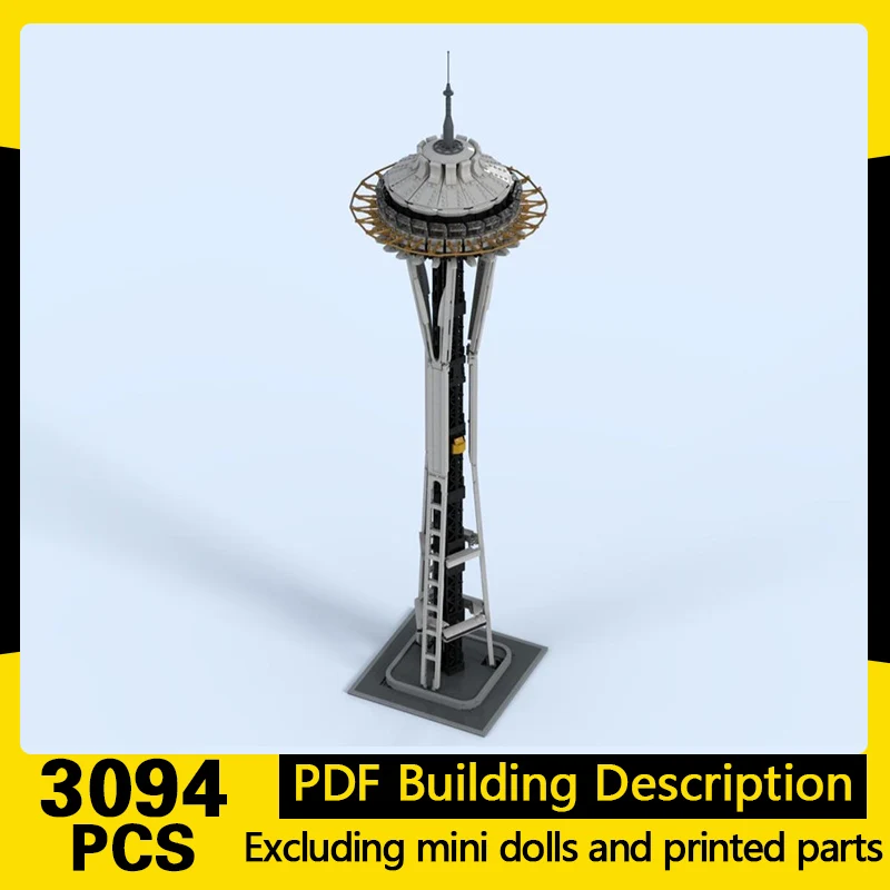 

City Street View Model MOC Building Bricks Space Needle Tower Modular Technology Gifts Holiday Assemble Children Toys Suit