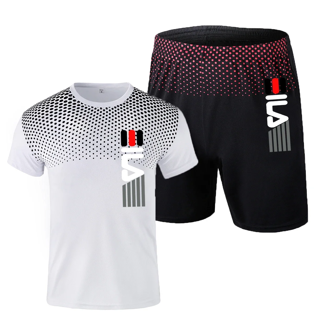 2 Stks/set Heren Trainingspak Gym Fitness Badminton Sportpak Kleding Hardlopen Jogging Sportkleding Trainingsset Sportkleding