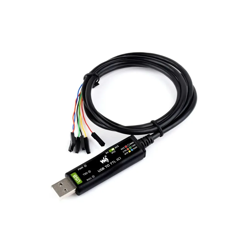 Industrial USB TO TTL (C) 6pin Serial Cable, Original FT232RNL Chip, Multi Protection Circuits, Multi Systems Support, With Hard