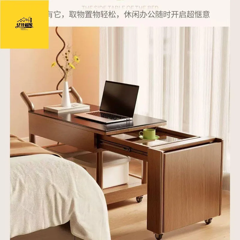 Furnace brewed tea Solid wood balcony coffee table Living room tea table Multifunctional household Chinese style