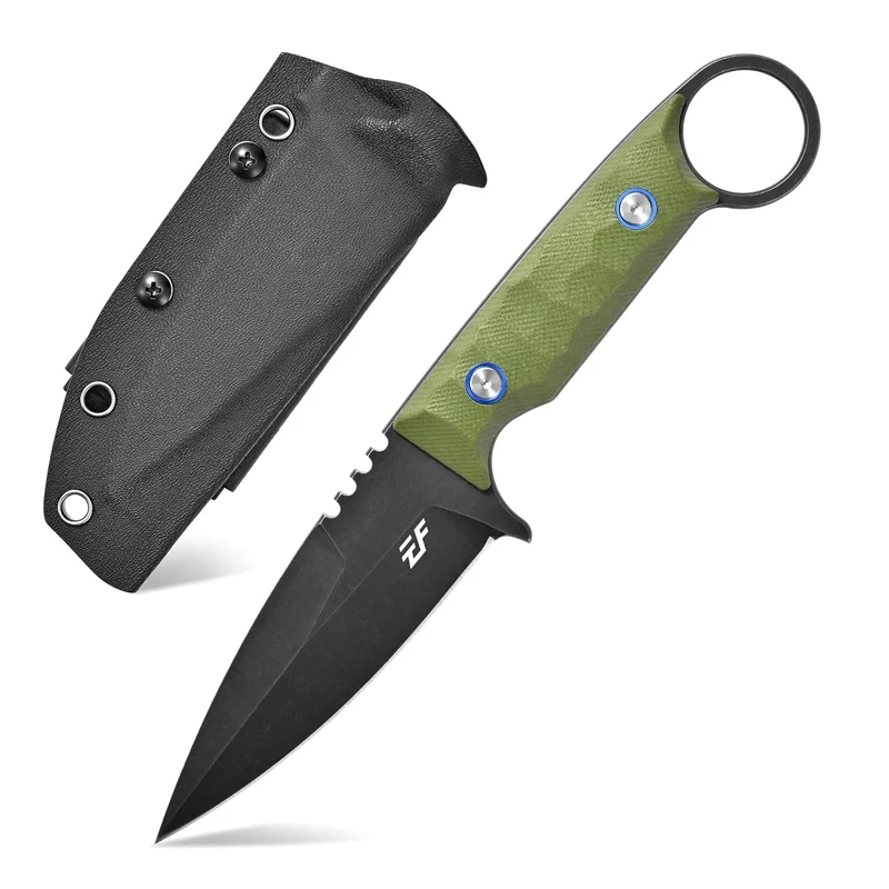 New Eafengrow EF152 Fixed Blade Knife K110 Steel Blade G10 EDC Tool Claw Knifes for Outdoor Camping with Kydex SheathHandle