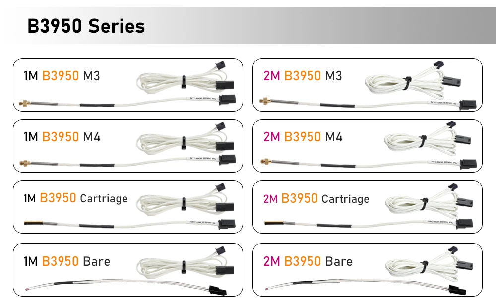 Trianglelab ® NTC 100K Ohm B3950 Thermistor-Kartuschensensor für Hohe Temperaturen bis 280°C ℃ für V6 PT100 V6 Heizblock 3D-Drucker – Detail 33