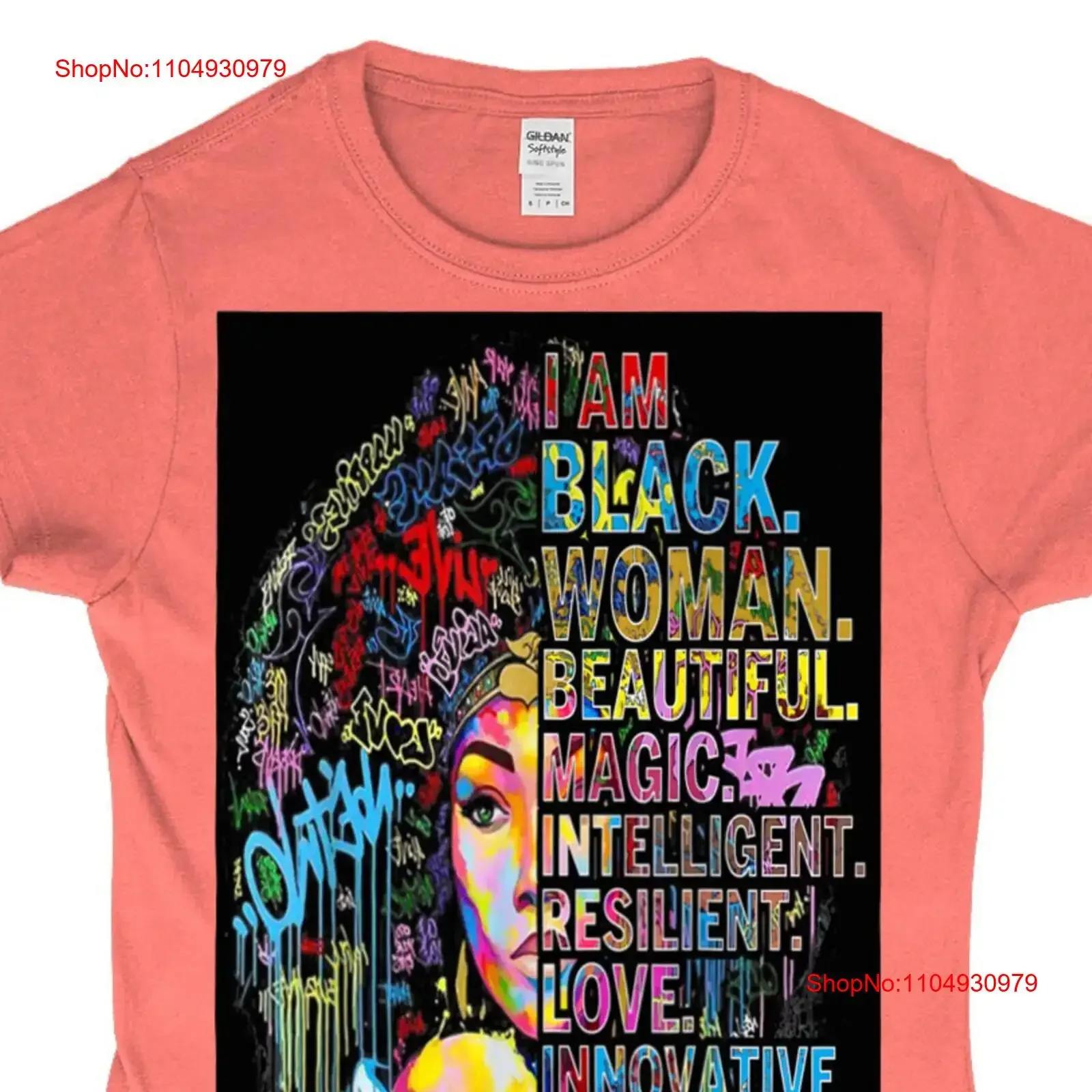 أسود مرن الملكة تي شيرت فتاة ماجيك فخر الملابس التميز العرقية خمر غسلها أوم الشارع الشهير لارتداء اليومي