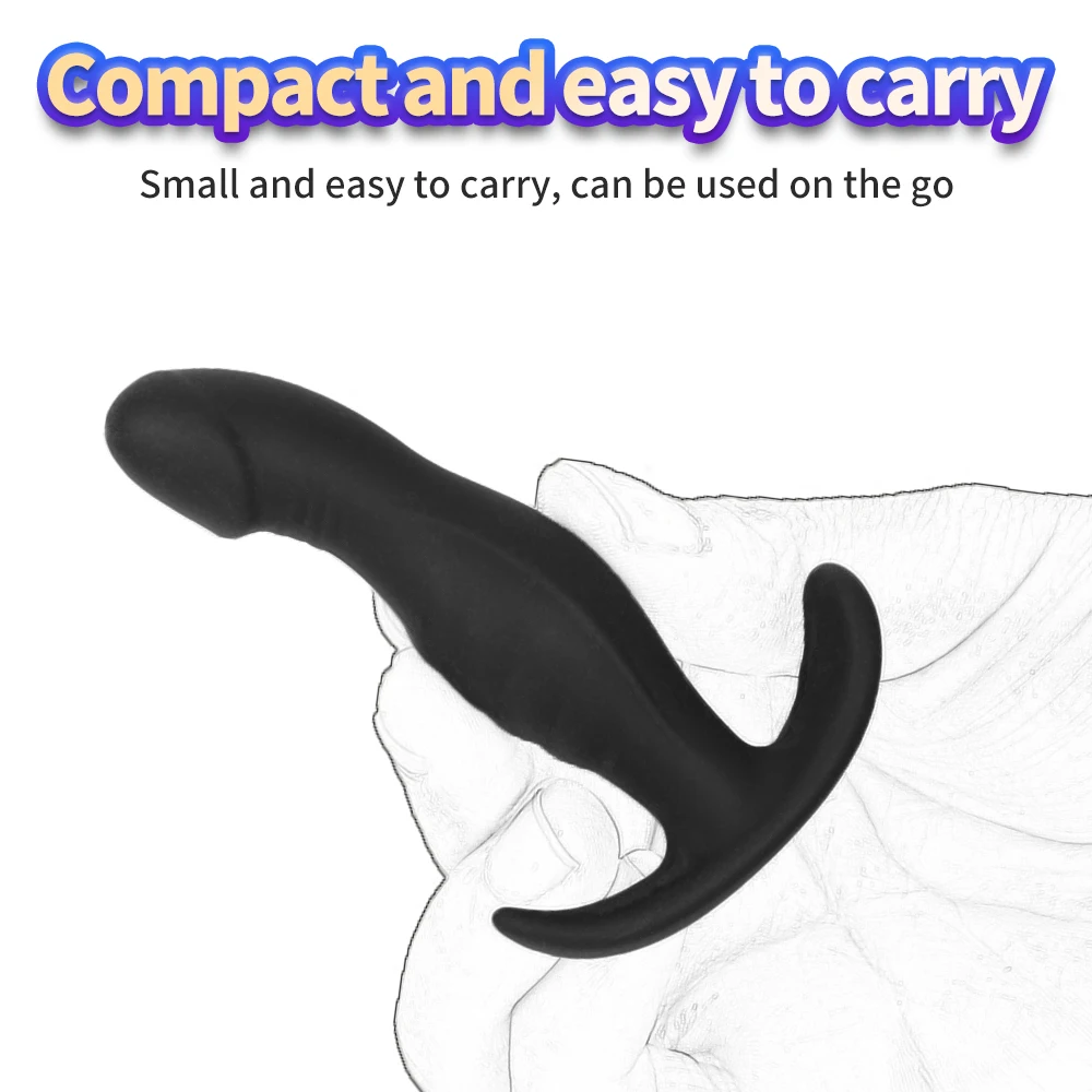 Anal Plug Silicone Butt Plug Realistic Glans Design Textured Prostate Massager Anal Trainer Kit Soft Safe for Beginner Men Women - Image 2
