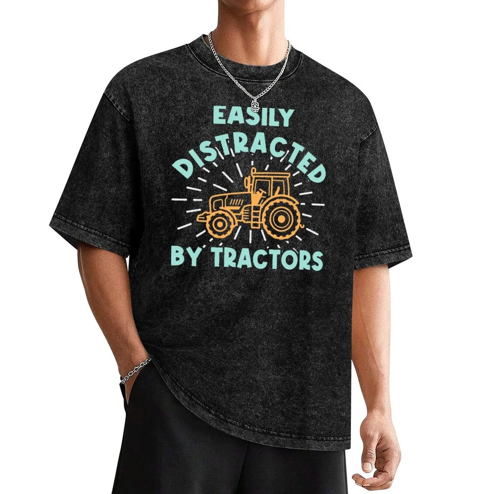 

Easily Distracted By Tractors for Boy or Toddler T-Shirt animal prinfor boys essential t shirt mens champion t shirts