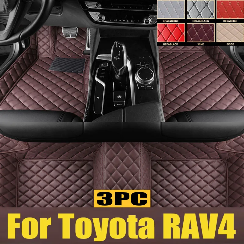 

Custom Made Leather Car Floor Mats For Toyota RAV4 2013 2014 2015 2016 2017 2018 2019 Carpets Rugs Foot Pads trunk mat