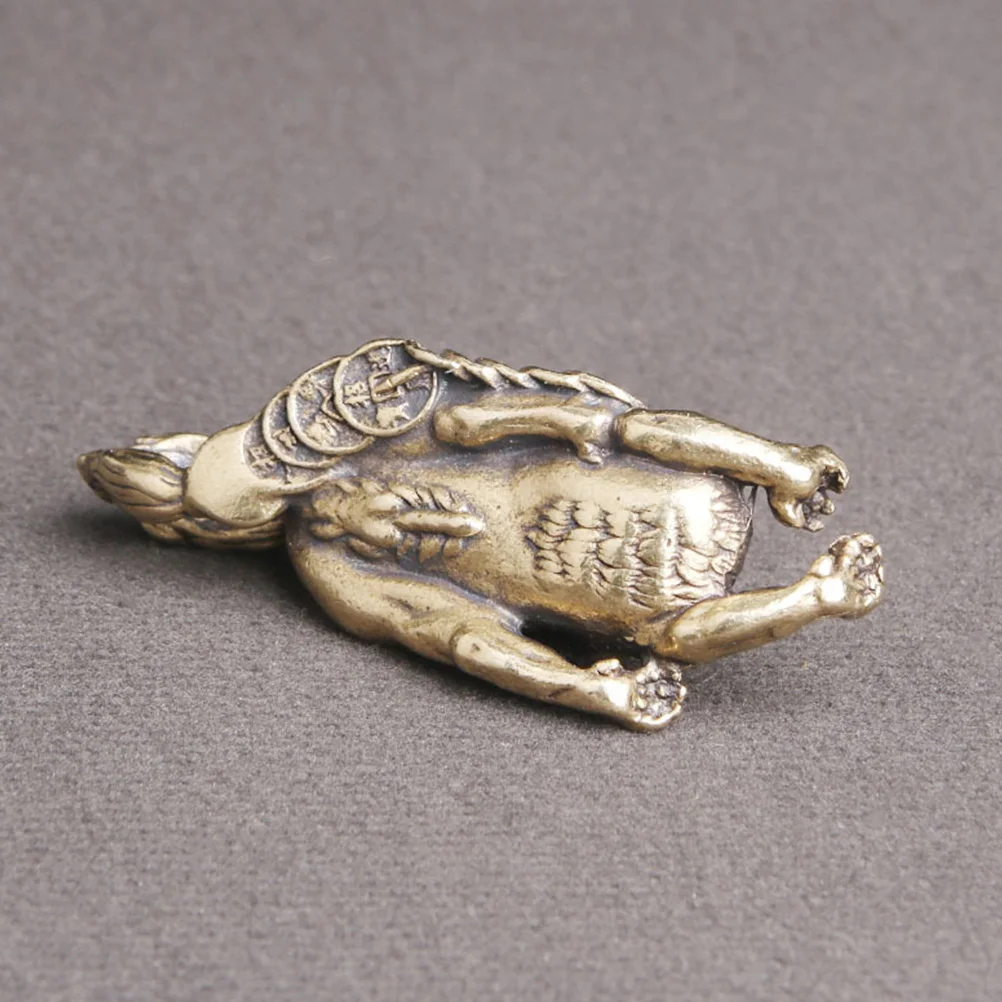 

Delicate Brass Pixiu Pendant Vintage Animal Shape Keychain Ornament Retro Decorative Charm Gift Family Friends Hole Hanging
