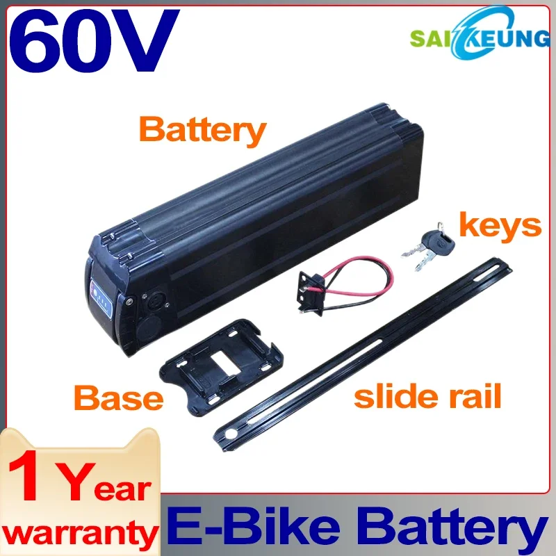 Silverfish 60v 60ah Batterie Titanate Frame Fahrrad 48v72v EBike Akku Accu Electric Bicycle 3000w 20 30 40 50ah  Lithium Battery