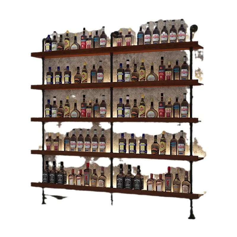 

Floor rack, restaurant, barbecue shop, bar, against the wall, shelf, wrought iron, luminous, multi layer rack