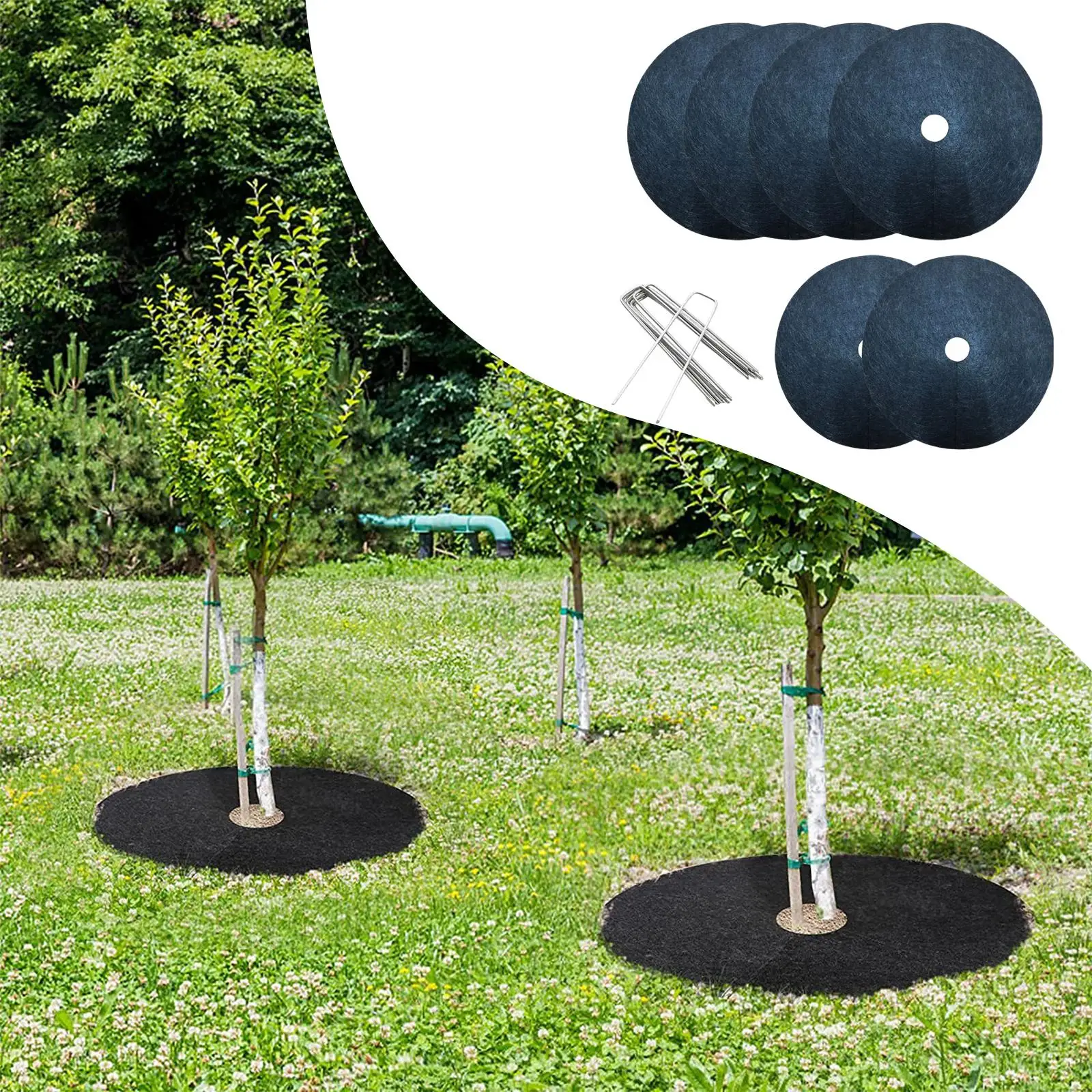Plant Ring Covers for Indoor Outdoor Trees Weed Blocking Mulch Mat Garden Supplies