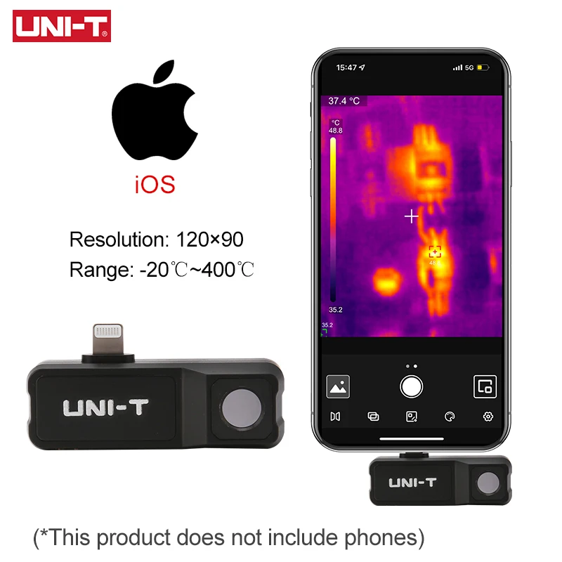 UNI-T Thermal Camera For Phone UTI120MS Thermographic Camera IOS Thermal Imager Floor Heat Detection