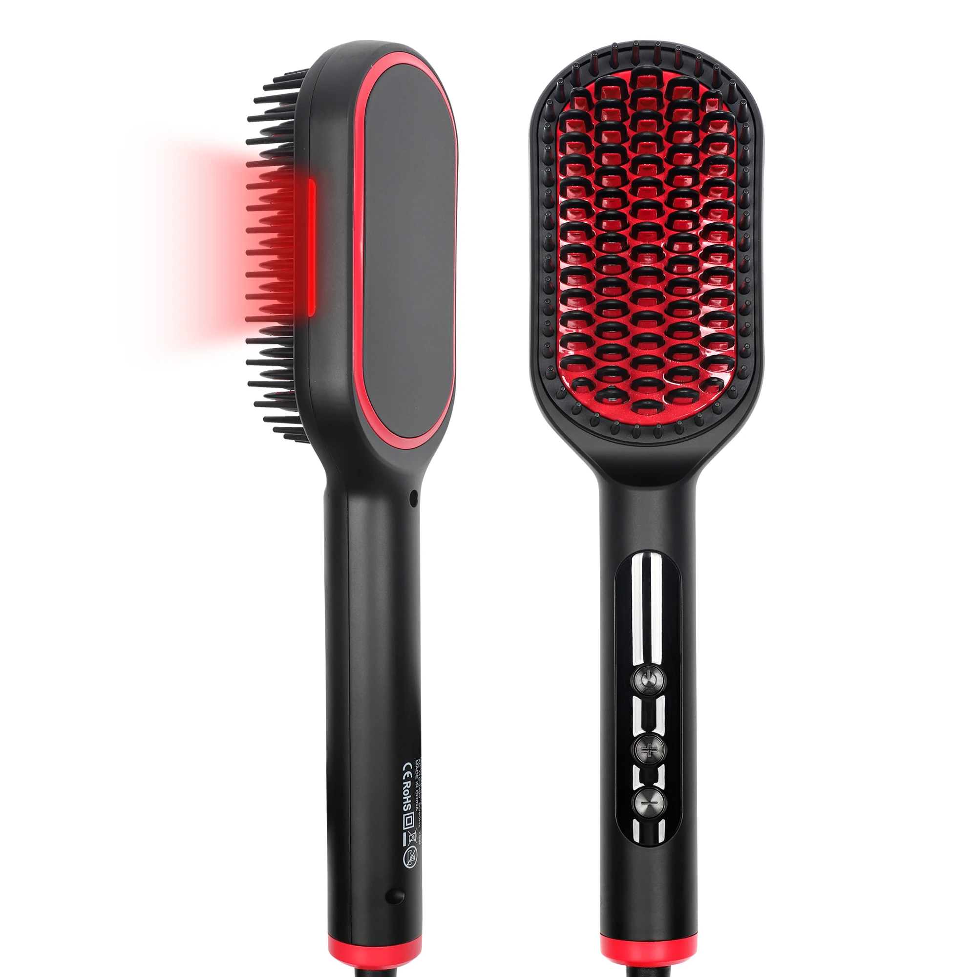2 in 1 Professional Ionic Infrared Hot Comb Hair Straightener Brush Electric Combs Hair Straightening Brushes Hair Styling Tools