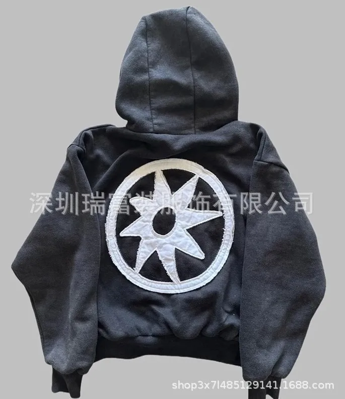 2025 Sweatshirts Personalized Street Style Hip-hop Letter Hooded Sweatshirts Fashionable Casual Pants Same Style For Men Women
