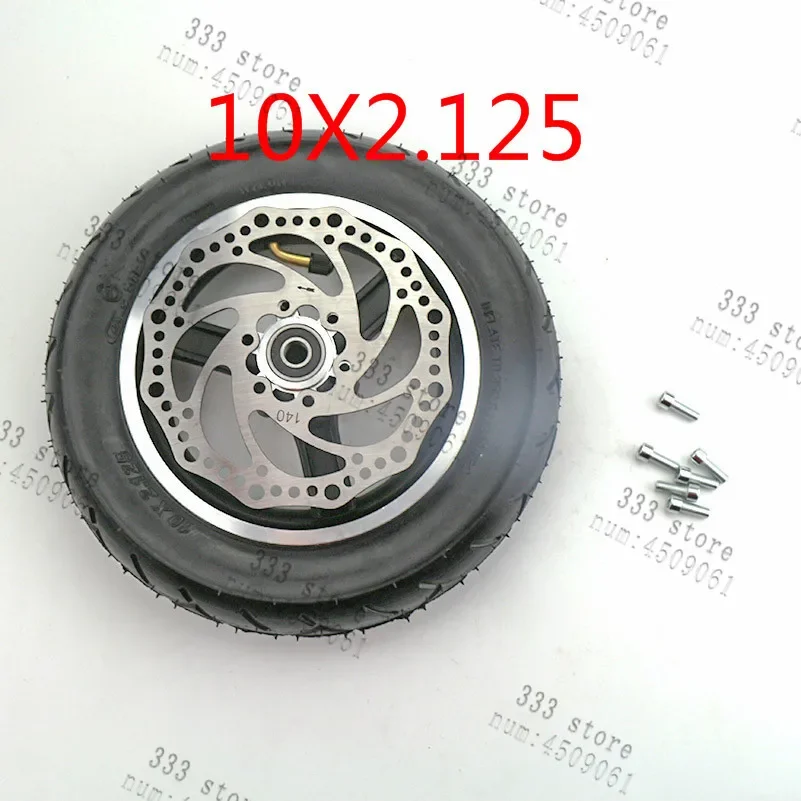 Freio a disco 10x2.125 para scooter elétrica de autoequilíbrio auto equilíbrio inteligente 10x2.125 pneu hoverboard roda aro tubo interno do pneu