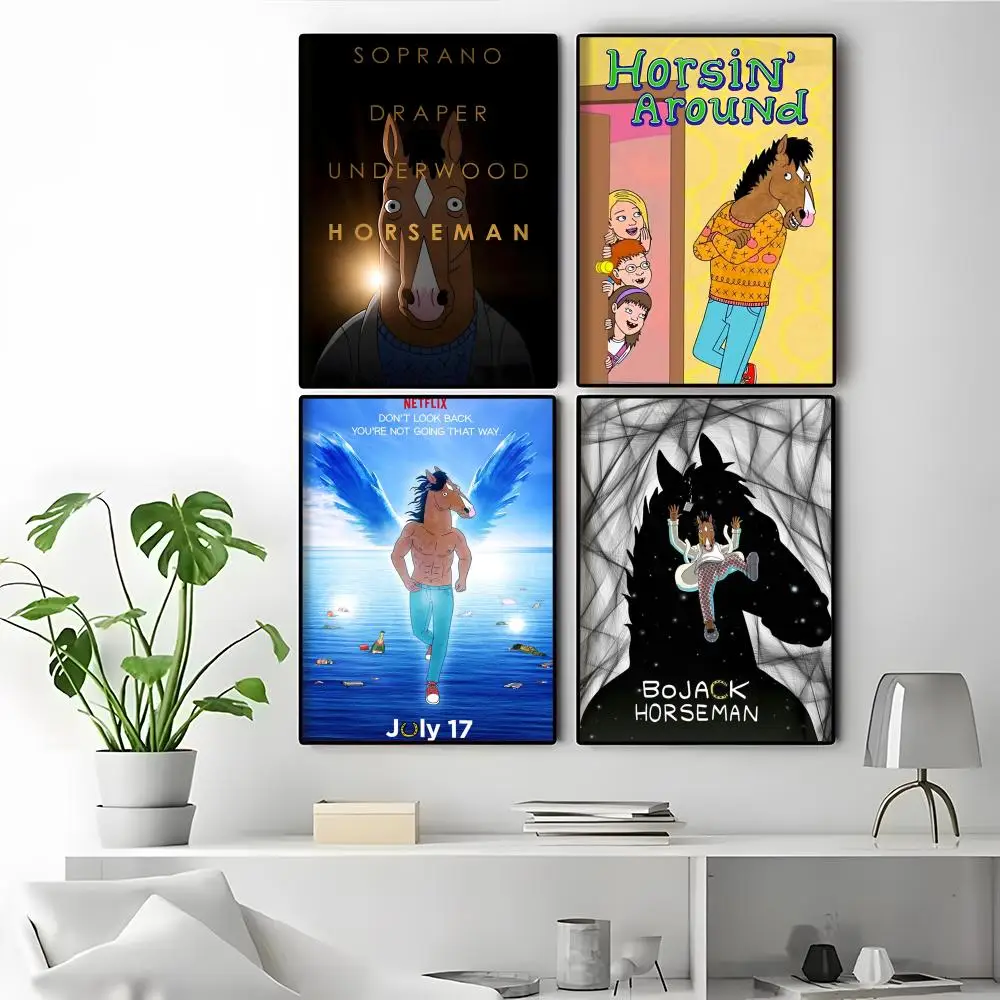 B-BoJack Cartoon H-Horseman Trendy Wall Posters Cool Poster Prints Interior Poster