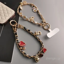 Mobile Phone Lanyard Card Style Phone Case Universal Short Wrist Strap Small Fragrance Pendant Pickup Handheld Chain Lanyard Key