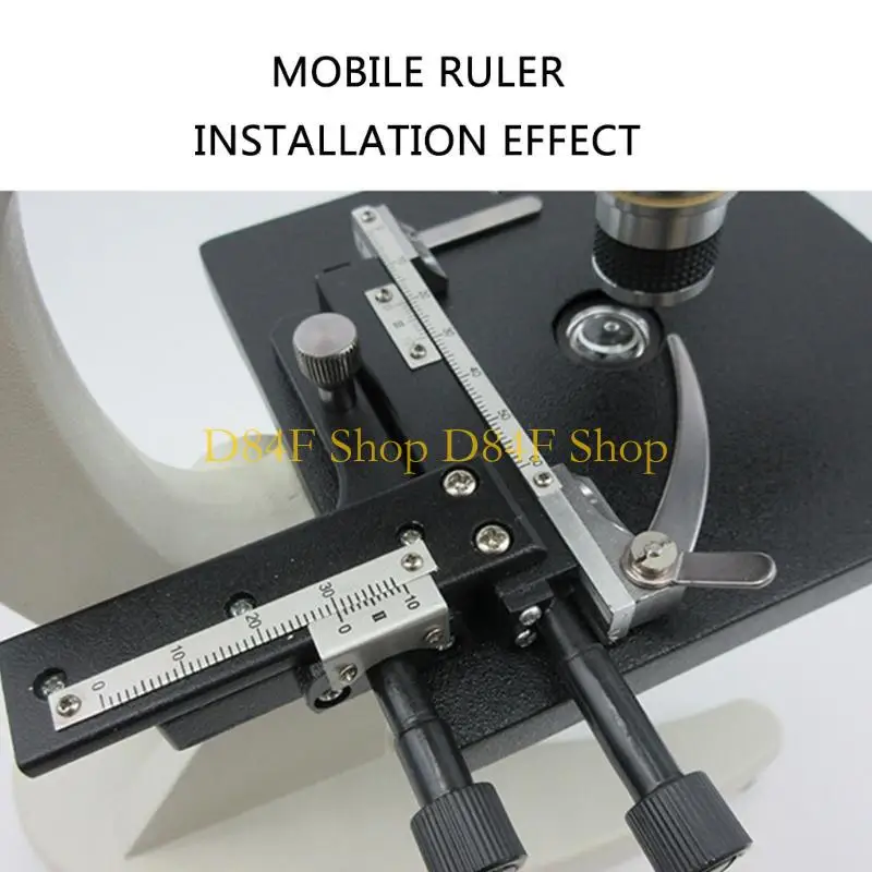 D84F Microscope Movable Caliper Ruler Accessory Accuracy Mechanical Movable Stage