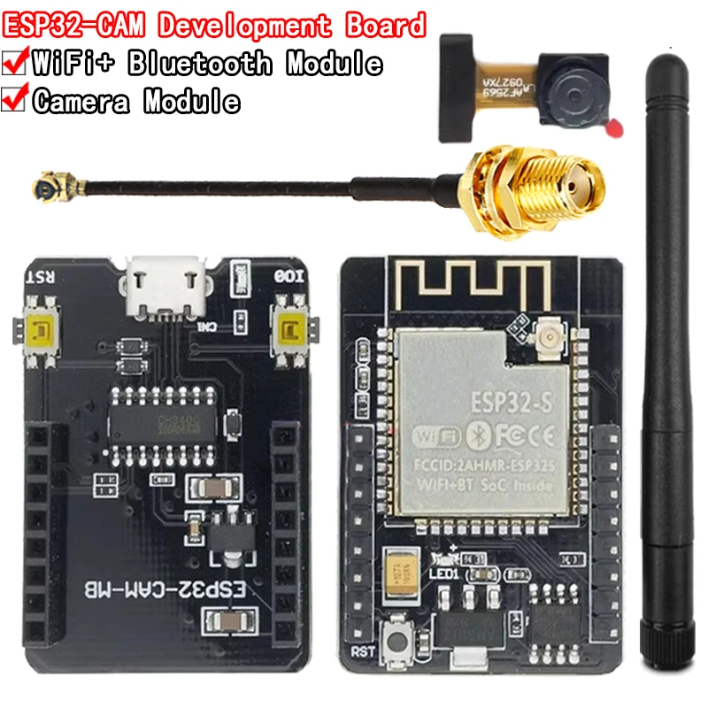 Scheda ESP32-CAM Con Fotocamera 2640 – Dual Core WiFi Bluetooth, 4MB PSRAM, Antenna IPEX, Per IoT E Sorveglianza (2 Pezzi)