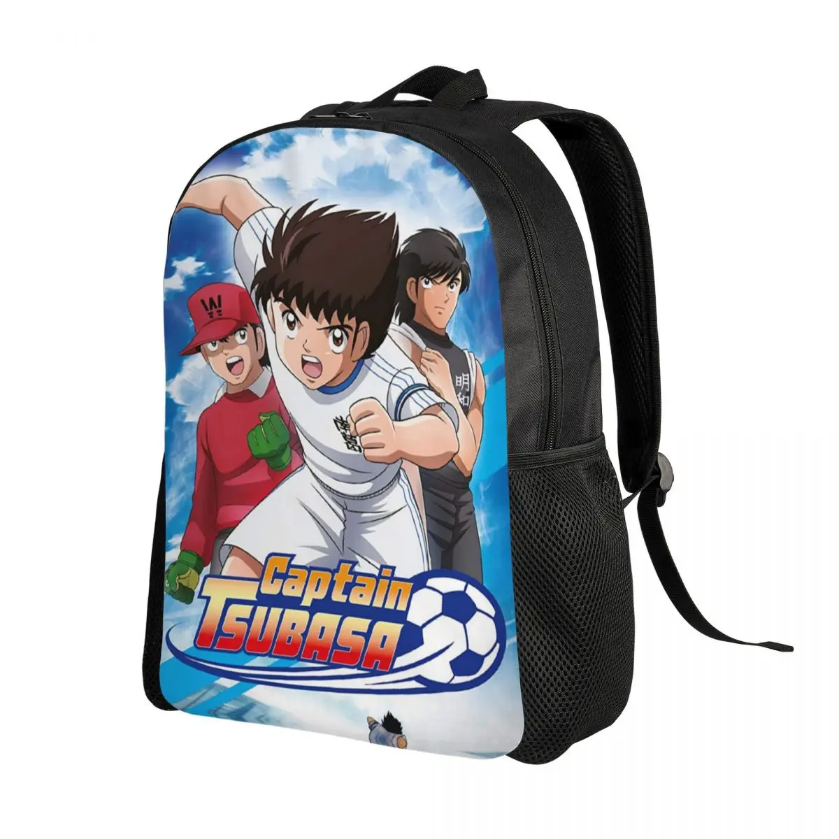 3D-Druck Kapitän Tsubasa Rucksäcke für Jungen Mädchen japanische Anime Manga Schule College Reisetaschen Bücher tasche passt 15 Zoll Laptop