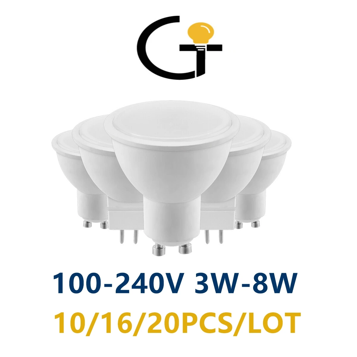 Factory direct LED spot light MR16 GU10 3W-8W 110V 220V 3000K-6000K is suitable for study kitchen instead of 100W halogen lamp