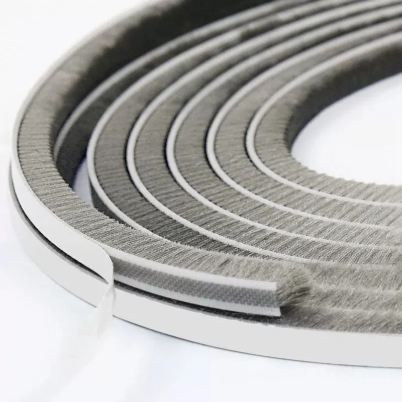 Dense Fine Fiber Wool Pile Seal Strip Sliding Door Window Weatherstripping No Odor Soundproof Wind Dust Proof Brush Weatherstrip