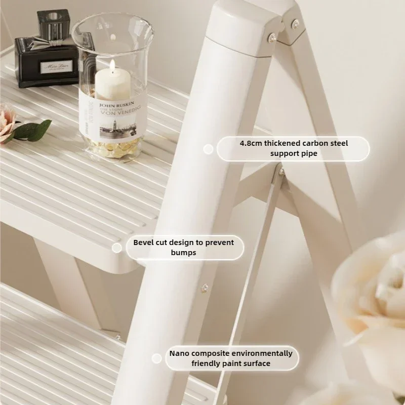 Household Goods Ladder Household Telescopic Thickened Small Light Ladder Stool  Multi-functional Brand Herringbone Ladder image 6