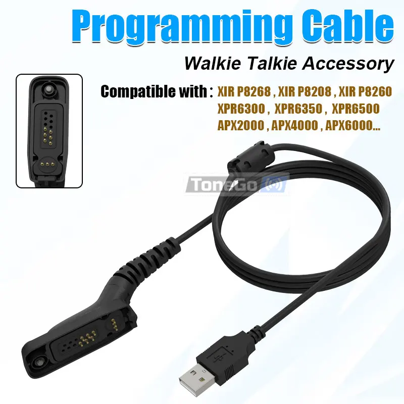 

Two Way Radio USB Programming Cable Compatible With XPR P6350 XPR7350 XPR7550 APX4000 APX6000 APX7000 XiR P8268 Radio Accessory