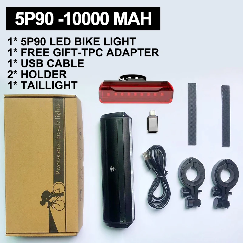 TouCloud Bicycle Light Front 10000mAh Bike Light Power Bank Waterproof Flashlight USB Charging MTB Road Cycling Lamp Accessories image 3