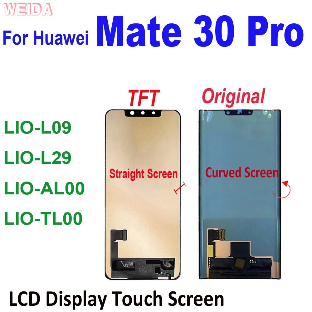 

6.53" LCD For Huawei Mate 30 Pro LIO-L09 L29 AL00 TL00 LCD Display Touch Screen Digitizer Assembly For Huawei Mate 30 Pro LCD