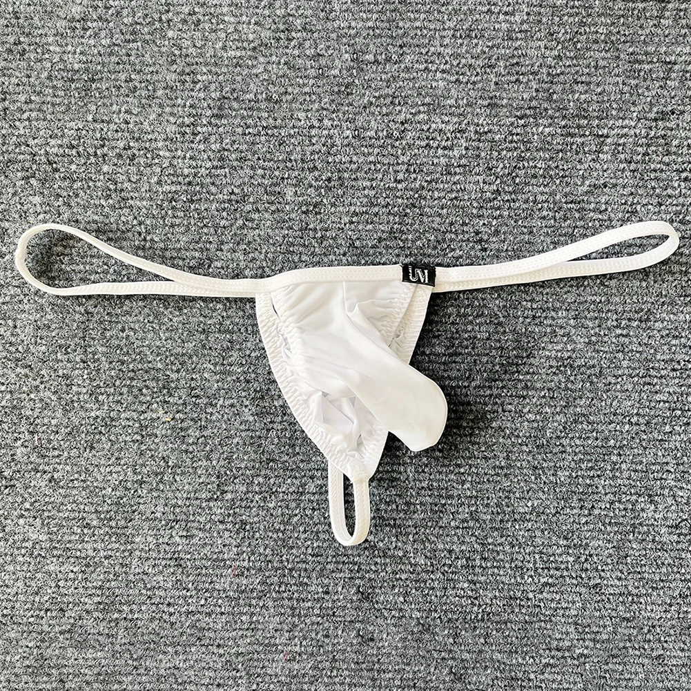 Men Hollowed-out Split Type Sex Thong Low Waist Femboy Bulge Pouch Underpants Men Brief Erotic Gstring Underwear For Hot Man