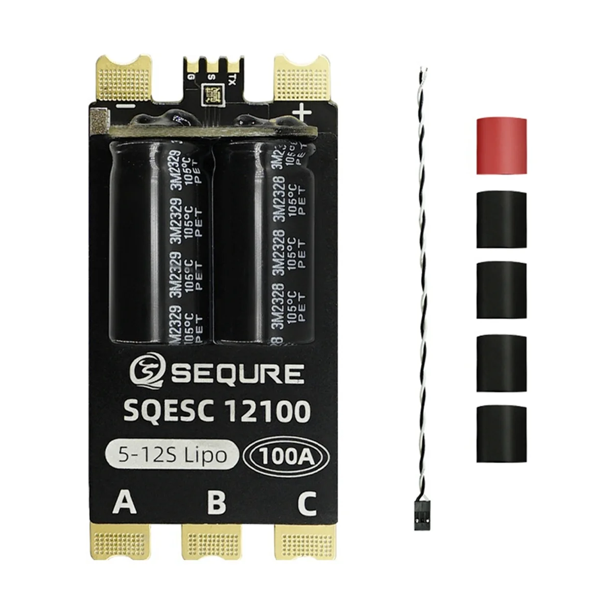 

L67A Pro SEQURE 12100 Brushless Electric Speed Controller 5-12S Power Supply 100A AM32 for Airplane Models Boat Models RC Car