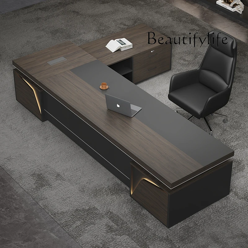 

Home Furniture Storage L Shape Executive Desk Shelves Computer Boss Office Corner Bureau Tafel Biuro Mesa Oficina