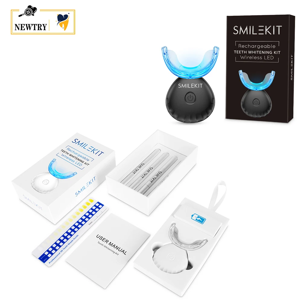 Portable 16 LED Dentist Teeth Whitening Light Kit Tooth Bleaching Whitener Gel Carbamide Peroxide 35 Dental Oral Hygiene Lamp