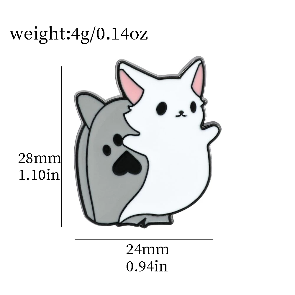 Delivery Service Anime Cat Cute Metal Pins for Backpack Cute Animals Badge Kids Icon Brooch Accessories Wholesale Gift