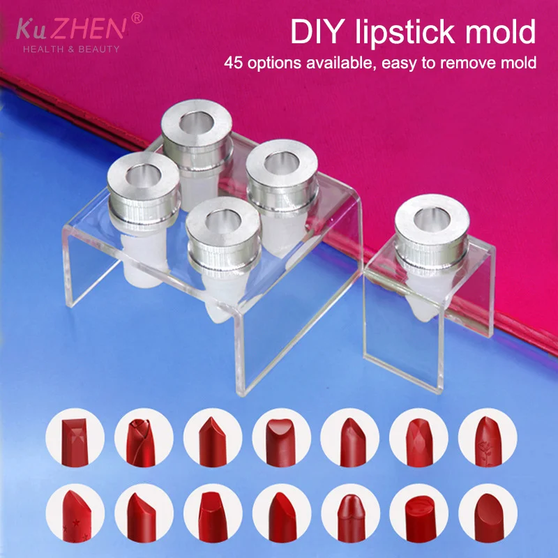 Diy auto-feito artesanal ferramenta de artesanato batom material kit pequeno amostra bocal tubo vazio silicone alumínio molde batom